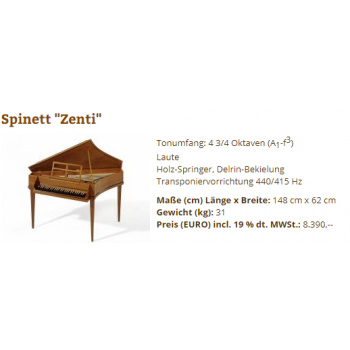 ĐÀN Spinett (Zenti)